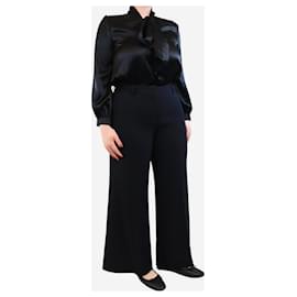 Alberto Biani-Black straight-leg trousers - size UK 16-Black