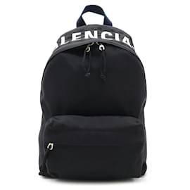 Balenciaga-Sac à dos Wheel de Balenciaga-Noir,Blanc,Bleu Marine