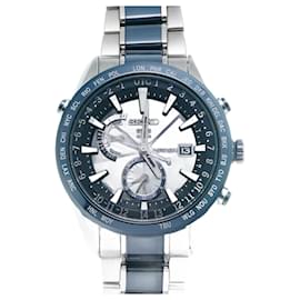 Seiko-Seiko Astron SBXA019 Blue Men's Solar Wristwatch-Blue