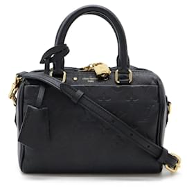Louis Vuitton-Louis Vuitton Monogram Empreinte Speedy Bandouliere 20 Handbag-Black