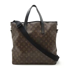 Louis Vuitton-Louis Vuitton Monogram Macassar Davis Tote Bag-Brown,Black