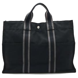 Hermès-Sac Tote Fourre Tout Hermes-Marron,Noir