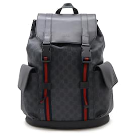 Gucci-Gucci Sherry Line Backpack-Brown,Black,Red,Navy blue