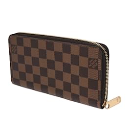 Louis Vuitton-Louis Vuitton Damier Zippy Wallet-Brown,Damier ebene