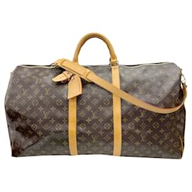 Louis Vuitton-Louis Vuitton Keepall Bandouliere 60 Monogram Bag-Brown,Monogram