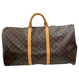 Louis Vuitton-Louis Vuitton Keepall Bandouliere 60 Monogram Bag-Brown,Monogram