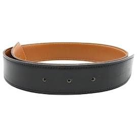 Hermès-Hermes Reversible Leather Belt-Brown,Black