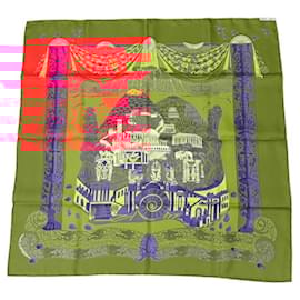 Hermès-Hermes Carré 90 Scarf L’ATLANTIDE-Orange