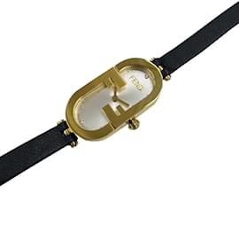 Fendi-Fendi Orlock Vertical Leather Strap Analog Watch-Other