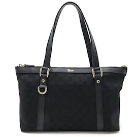 Gucci-Gucci GG Canvas Abby Shoulder Bag-Black