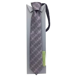 Gucci-Gucci Purple Silk Cravat-Purple