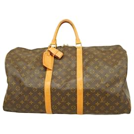 Louis Vuitton-Louis Vuitton Monogram Keepall 55 Boston Bag-Brown