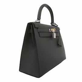 Hermès-Hermes Kelly Electrum 25 Handbag-Black