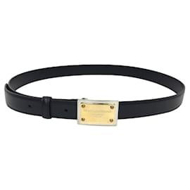 Dolce & Gabbana-Dolce & Gabbana Black Leather Belt-Black
