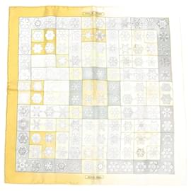 Hermès-Hermes Yellow Silk Scarf-Yellow