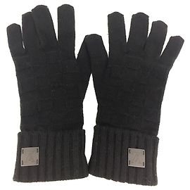 Louis Vuitton Damier Cashmere Gloves Black
