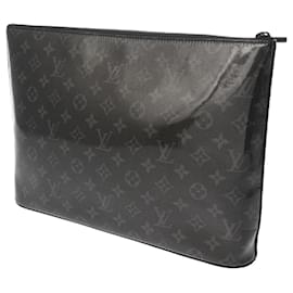 Louis Vuitton-Louis Vuitton Monogram Eclipse Pochette in Gray-Brown