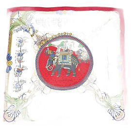 Sciarpa Hermès Carré 90 Rosso Crudo