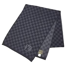 Louis Vuitton-Louis Vuitton Echarpe Petit Damier Scarf-Black