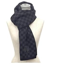Louis Vuitton-Louis Vuitton Echarpe Petit Damier Scarf-Black