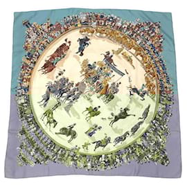 Hermès-Hermes Carre 90 Scarf - Cirque Molier-Blue