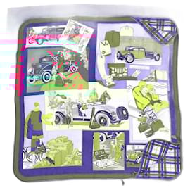 Hermès-Hermes Carre 90 Blue Silk Scarf-Blue