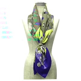 Hermès-Hermes Carre 90 Scarf - Ombrelles et Parapluies-Blue,Yellow