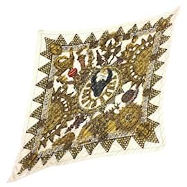 Hermès-Hermes Pleated Silk Scarf-White