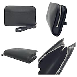 Louis Vuitton-Louis Vuitton Taiga Baikal Clutch Bag-Black,Grey