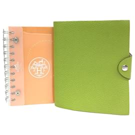 Hermès-Hermes Ulysse PM Togo Light Green Planner Cover-Light green