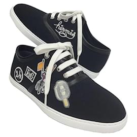 Hermès-Hermes Women's Sneakers Innocent Embroidered Patch-Black