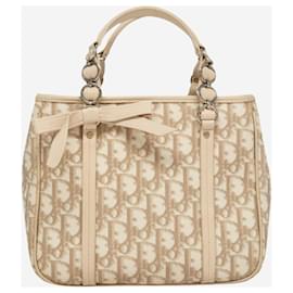 Christian Dior-Neutral 2006 Trotter canvas mini top handle bag-Other