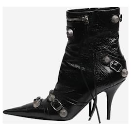 Balenciaga-Bottines en cuir Cagole noires - taille EU 37-Noir