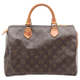 Louis Vuitton-Brown vintage 1990 Monogram Speedy 30 bag-Brown