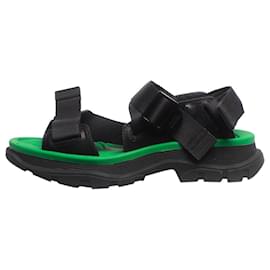 Alexander Mcqueen-Black and green platform sandals - size EU 40-Black