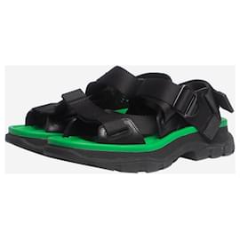 Alexander Mcqueen-Black and green platform sandals - size EU 40-Black