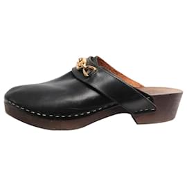 Céline-Black leather clogs - size EU 39-Black