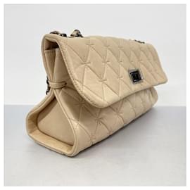 Chanel-Chanel 2.55 Lambskin Shoulder Bag-Beige