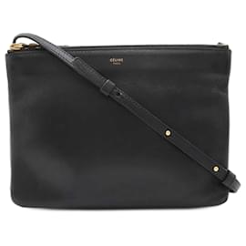 Céline-Celine Trio Large Shoulder Bag Pochette-Black