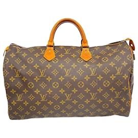 Louis Vuitton-Louis Vuitton Monogram Speedy 40 Handbag-Brown