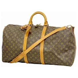 Louis Vuitton-Louis Vuitton Boston Bag Monogram Keepall Bandouliere 55-Brown