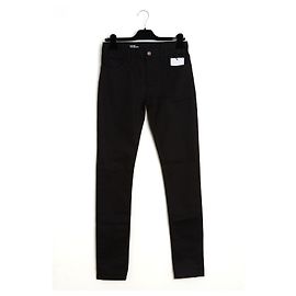 Celine 2019 Jean FR34 Simane Pantaloni in Denim Giapponese Neri US26 Céline Nero