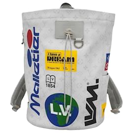Louis Vuitton-Louis Vuitton Monogram White Chalk Backpack-White