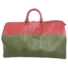 Louis Vuitton-Louis Vuitton Epi Keepall 45 Boston Bag-Red