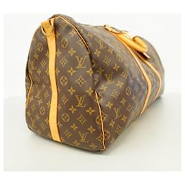 Louis Vuitton-Louis Vuitton Boston Bag Monogram Keepall Bandouliere 55-Black