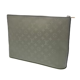 Louis Vuitton-Louis Vuitton Monogram Titanium Pochette-Brown,Other,Monogram