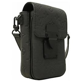 Louis Vuitton-Louis Vuitton Monogram Taurillon S Lock Shoulder Bag-Black
