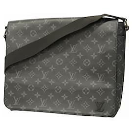 Louis Vuitton-Louis Vuitton Monogram Eclipse District MM NM Shoulder Bag-Black