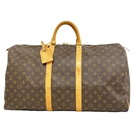 Louis Vuitton-Louis Vuitton Monogram Keepall 55 Boston Bag-Brown