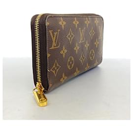 Louis Vuitton-Louis Vuitton Long Wallet Monogram Zippy M41895-Brown,Fuschia